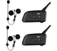 EJEAS V6 Pro 1200M BT citofono del motociclo di Bluetooth citofono del casco della motocicletta Headset con controllo del rumore avanzata per un massimo di 6 piloti sci e l'equitazione (2 Pezzo)