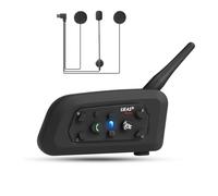 EJEAS V6 Pro+ Interfono Bluetooth per Casco Moto, Sistema di Comunicazione Bluetooth 5.1 Aggiornato per Guida in Moto con Interfaccia di Tipo C per Interfono 2 Persone (1 Confezione)