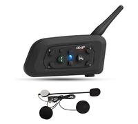 EJEAS V6 pro Interfono Moto Bluetooth 1200 m Interfono in Tempo Reale Auricolare Casco Moto 6 Motociclisti Riduzione del rumore DSP Impermeabilità, USB-C