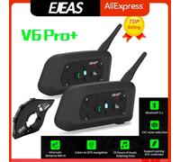 EJEAS V6 PRO +/PLUS Auricolare interfono per casco moto Bluetooth con comunicatore interfono BT 800M per 6 ciclisti Impermeabile