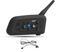 EJEAS V6C - Cuffie Bluetooth da arbitro, 850 mAh, Full Duplex 1200 m, senza fili, Bluetooth, con cuffie e cinturino da corsa, per soccer hockey Rugby Sport, USB-C (1 confezione)