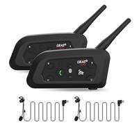 EJEAS V6C Interfono Bluetooth per Arbitro di Calcio Professionale, 800M 2 Persone Full Duplex che Parlano Allo Stesso Tempo Interfono per Arbitri di Calcio e Pallamano (2 Confezione)