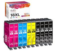 ejet 16XL Compatibili per Cartucce Epson 16 XL per Epson WF-2750 10-Pack