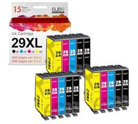 ejet 29XL Cartucce Compatibili per Cartucce Epson 29 29XL per Epson Expression Home XP-245 XP- 342 XP-235 XP-442 XP-335 XP-432 XP-435 XP-332 XP-345 XP-247 XP-445 (6 Nero,3 Ciano,3 Magenta,3 Gialli)