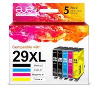 ejet 29XL Compatibile per Cartucce Epson 29 29 XL per Expression Home XP-245 XP-342 XP-442 XP-255 XP-345 XP-445 XP-235 XP-432 XP-435 XP-247 XP-257 XP-335（2 Nero,1 Ciano,1 Magenta,1 Giallo, 5-Pack）