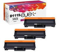 ejet D111S Toner Sostituzione per Samsung MLT-D111S MLT-D111L 111S 3-Pack | Compatibili per Toner Samsung M2070, M2070FW, M2026W, M2026, M2026W, SL-M2020, SL-M2022, SL-M2070W, SL-M2020W, SL-M2022W