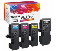 ejet TK5230 Compatibili Cartucce di Toner Sostituzione per Kyocera TK5230 TK-5230 per ECOSYS M5521CDN M5521CDW P5021CDN P5021CDW (Nero Ciano Magenta Giallo, 4-Pack)