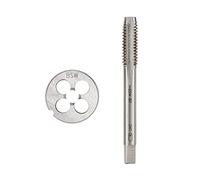 EJGMCNSGB Set di Maschi e filiere per Mano Destra BSW per Metallo/Legno, Maschi a Vite HSS, filiera Tonda, 2 Pezzi 5l32-32
