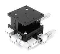 EJGMCNSGB Tavola lineare XYZ, LD60-LM Tavola lineare Manuale a 3 Assi, Piattaforma di rifinitura, Tavolo Scorrevole di Regolazione 60 x 60 mm per macchinari di Produzione, apparecchiature di collaudo