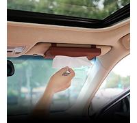 ejiasu Portatovaglioli per auto, tovagliolo per visiera auto, scatola per fazzoletti per visiera parasole, custodia in pelle PU per sedile posteriore per auto, veicolo (marrone)
