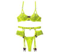 EJIMUQO Calze per Autoreggenti da Donna,Sexy Perizoma Cotone E Pizzo Perizoma Cotone Vita Alta Body Trasparente Donna Maniche Lunghe Completo Sexydonna Curvy con Calze A Rete