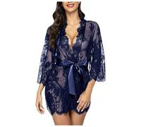 EJIMUQO Lingerie Sexydonna Hot Aperto Leopardato Pigiama Sexydonna Raso Perizoma Donna Pizzo Vita Alta Baby Doll Intimo Donna Hot Curvy Sexy Donna Pantaloncini Intimo Donna Gravidanza