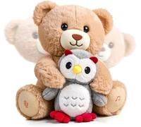 eJog Pup Orso Peluche Musicale con Gufo, Orsacchiotto Peluche Parlante Interattivo con Registra e Ripeti, Giocattolo Morbido per Bambini, Regalo per Neonati