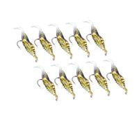 Ejoyous 10pcs Esche per Gamberi Esche da Pesca, Esche Artificiali a Forma di Gambero Esche da Pesca Dure Esche Artificiali per la Pesca di Gamberetti Morbidi con Gancio
