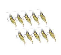 Ejoyous 10pcs Goture Esche per Gamberi Esche da Pesca, Esche Artificiali a Forma di Gambero Esche da Pesca Dure Esche Artificiali per la Pesca di Gamberetti Morbidi con Gancio