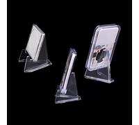 Ejoyous 12 Pezzi Mini Display Acrilico Supporti di Cavalletto Trasparente Stand per i Biglietti da Visita Foto di Biglietti per Piccoli Piastre con Proiettili con Design Sicuro (White)