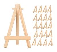 Ejoyous 20 Cavalletti in Legno, Robusto Espositore Pieghevole con Mini Cornice A in Pino per Piccoli Dipinti, Ideale per Feste Artistiche e Aule