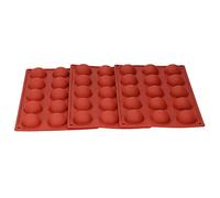 Ejoyous 3 Pezzi Stampo per Torta a 15 Fori Stampo in Silicone per Cioccolato per Mousse Emisferico per Uso Alimentare 11,4 X 6,7 X 1 Pollice per Cuocere Dolci Bombe Al Cioccolato Torte Gelato Sapone