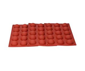 Ejoyous 3 Pezzi Stampo per Torta a 15 Fori Stampo in Silicone per Cioccolato per Mousse Emisferico per Uso Alimentare 11,4 X 6,7 X 1 Pollice per Cuocere Dolci Bombe Al Cioccolato Torte Gelato Sapone