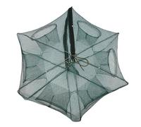 Ejoyous 6 Fori Trappole di Pesce Trappole per Peschere di Pesca per Granchio Pieghevole Rete da Pesca in Nylon con Speciale Design con Cerniera per Catturare Anguille di Odore di Gamberetti di (6