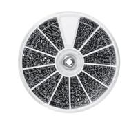 Ejoyous 600pcs a Vite e Dadi Gamma 12 Specie M1.2 M1.4 M1.6 Elementi di Fissaggio Che Collegano gli Elementi Colletti a Vite in Scatola di Plastica per Orologi Elettronici