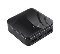 Ejoyous 8000mAh Power Bank Portatile, Ultra-Sottile Rosso (BLACK) | Caricabatterie da viaggio compatto, 2 uscite USB, display digitale, custodia in lega di alluminio, per ricarica 8 3.5