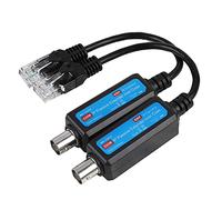 Ejoyous Adattatore Coassiale a Ethernet, 1 Coppia 10/100 Mbps Rete IP Passiva Trasmettitore Coassiale Ricevitore Extender Ricetrasmettitore Balun Video, per di Sorveglianza