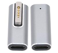 Ejoyous Adattatore da tipo C a magnete, adattatore magnetico con punta a T, USB 5A PD, connettore di ricarica rapida, convertitore di ricambio per OS X Laptop