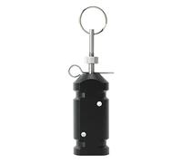 Ejoyous Allarme di Viaggio, Dispositivo di Sicurezza Perimetrale Acustico Ad Alto Volume da 4,5 V con Copertura a 360º per Tenda da Campeggio, Fienile di proprietà, Lega di Alluminio Nera