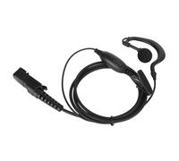 Ejoyous Auricolare a Forma di G con Audio Chiaro e Pulsante per Parlare | Audio Nitido, Auricolare Privato, Clip in Acciaio Inossidabile, Plastica PU, Sicurezza, Radio Ricetrasmittente,