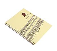 Ejoyous Black Note, Yellow Bear Music Manuscript Notebook, con Ispirazione Musicale per gli Scrittori di Canzoni, Taccuino da Stave Pratico (Pattern di punteggio giallo)