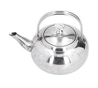 Ejoyous Bollitore per il tè in Acciaio Inossidabile, Teiera a Riscaldamento Rapido con Coperchio Staccabile, Manico Antiscivolo per Piani Cottura a Induzione, Fornelli a Gas e Casa (14 cm)