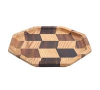 Ejoyous Bordi e Angoli Lisci, Struttura in Legno Fine, Design Multifunzionale per Alimenti Vassoio, Vassoio per Porzione Decorativo con Bordi Rialzati, a Base di Legno di Cibo, Decorazione Squisita