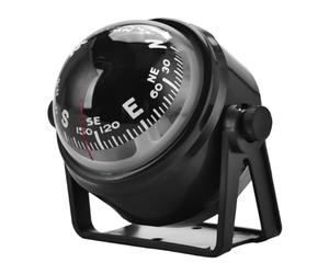 Ejoyous Bussola per Barca Nera, Bussola di Navigazione Marina per Camion, Barca, Auto, con Staffa di Montaggio Regolabile, Linea di Fede Visibile, Risposta Rapida, Quadrante di Facile