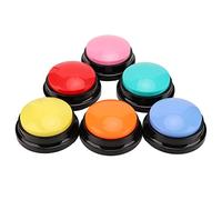 Ejoyous Buzzer con Funzione di Registrazione, 6 Pezzi Set Dog Pulsanti per Parlare, Giocattoli di Intelligence per Cani, Risposta di Addestramento per la Risposta per Animali