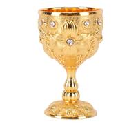 Ejoyous Calice Medievale da 2 Pezzi, Coppa da Vino, Coppa Cerimoniale Vintage in Oro con Smalto e per la Decorazione del Regalo degli Ospiti della Festa di Nozze