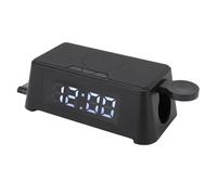Ejoyous Caricabatterie Wireless per Orologio, Stazione di Ricarica Wireless ABS 6 in 1, Telefono da 10 W Auricolari da 3 W Ricarica Orologio da 2 con Sveglia Visualizzazione della Temperatura 'ora