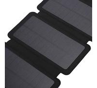 Ejoyous Caricatore Solare Pieghevole da Esterno Caricatore Solare USB in Plastica a 5 Pannelli 155 X 83 X 23 Mm Doppia Uscita Nessuna Batteria per Escursionismo Campeggio Viaggi Telefono Power Bank