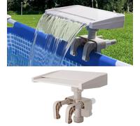 Ejoyous Cascata D'Acqua per Piscina, Cascate Rilassanti a LED per Stagno da Giardino Fontana per Piscine Fuori Terra Idroelettrica a Cascata, per Ruscello da Giardino Patio