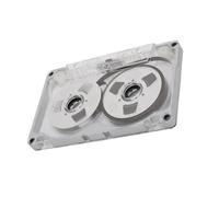 Ejoyous Cassette Vergini, Roll to Roll, Cassetta Audio Vuota, 55 Minuti, Telaio in Lega di Alluminio, Compatta, per Gruppi di Registrazione Musicale (Piatto d'argento con cornice in argento)