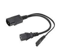 Ejoyous Cavo di Alimentazione IEC320 Cavo di Rete IEC320 Cavo per Apparecchi Freddi IEC320 Connettore C14 a Presa C13 C7 10A 250V 32cm con Guaina in PVC per Proiettori Scanner