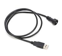 Ejoyous Connettore USB Impermeabile, Presa per Montaggio A Pannello Cablata USB 3.0 in Ottone 30 V 1,5 A Chiusura A Scatto IP68, Cavo in PVC PA66 per Apparecchiature Meccaniche, Lampade da Esterno e
