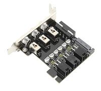Ejoyous Controller di Espansione Adattatore Hub Express PCB con Ingresso Alimentazione E 4PIN Display LED con Numero PCI Supporto per Slot PCI E per PC Desktop HTPC Chassis a Mezza Altezza da 80 Mm