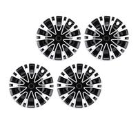 Ejoyous Coprimozzo Ruota da 16 Pollici, Coprimozzi Universali in ABS, Design a Scatto, Adatto per Pneumatici R16 per Auto e SUV (Argento Nero)