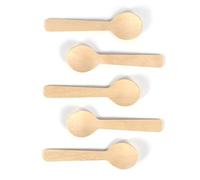 Ejoyous Cucchiaino di Legno Piccolo, Posate Monouso in Legno Cucchiaini Bamboo, 100 Pezzi Piccole Posate in Legno Finger Food Cucchiaio Monoporzione
