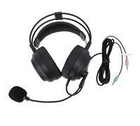 Ejoyous Cuffia Sopra l'orecchio PU PVC Cuffie Sopra l'orecchio con Microfono Scheda HD Cablata da 2,8 M Chip con Riduzione del Rumore Microfono Adattivo Doppio Raggio per Studio, Lavoro, Esame