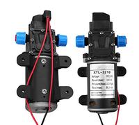 Ejoyous - DC 12V pompa dell'acqua autoadescante, 8 l/min, 100 W pompa dell'acqua a membrana ad alta pressione per auto, barca, caravan, camion, nero