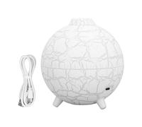 Ejoyous Diffusore di Oli Essenziali, 200ml Diffusore Arom Ultrasonico Diffusori per Aromaterapia Umidificatore a Nebbia Fredda con Luci LED a 7 Colori Effetto Fiamma Scroscio Silenzioso, (White)