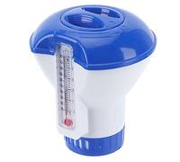 Ejoyous Dispenser Chimico della Piscina, Distributore di Compresse di Cloro Galleggiante con Termometro e Distributore di Cloro per Piscine Interne Esterne per Piscine Interne Sparapoli