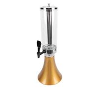 Ejoyous Distributore di Birra, Torre per Bevande da 3 Litri con Colonna di Ghiaccio in Acciaio Inossidabile e Doppie Luci, Distributore di Bevande in Plastica con Rubinetto per Uso da Tavolo Bar